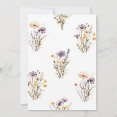 Invitation Bébés pourpres Fleurs sauvages en fleurs Twins Dou (Dos)