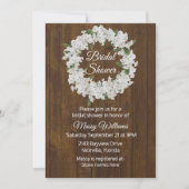 Invitation Bébés Respirer Wreath Bronzage nuptiale douche Inv (Devant)