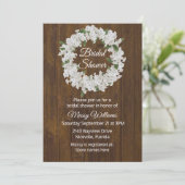 Invitation Bébés Respirer Wreath Bronzage nuptiale douche Inv (Debout devant)