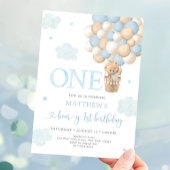 Invitation Bécasseau bleu Teddy Bécure Bécasseau Premier anni