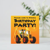 Invitation Bêcheur fait sur commande de jaune de partie de la (Debout devant)