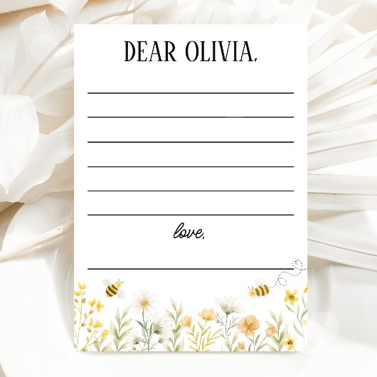 Invitation Bee 1st Birthday Time Capsule Card