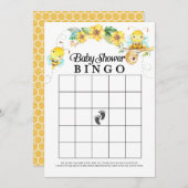 Invitation Bee Baby shower Bingo Jeu (Devant / Derrière)