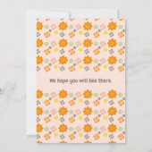 Invitation Bee bébé douche invite maman à être Floral (Dos)