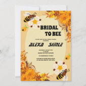 Invitation Bee Bridal douche fleurons jaune (Devant)