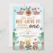Invitation Bee lieve It Honey Bear Anniversaire (Devant)