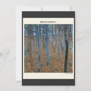 Invitation Beech Grove I by  Gustav Klimt Vintage modern art,