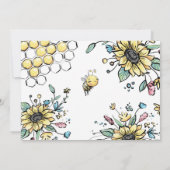 Invitation Beehive Florale Miel Sweet Bee 1er anniversaire Ph (Dos)