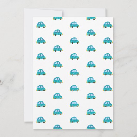 Invitation Beep de Honk vroom véhicules heureux garçon annive (Dos)