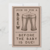 Invitation Beer and Diapers Men's Baby Shower Diaper Party  (Dos)