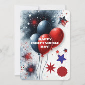 Invitation Beer BBQ 4 juillet Bald Eagle American Flag Party (Dos)