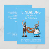 Invitation BEER FESTIVAL Munich Couple Pretzel (Devant / Derrière)