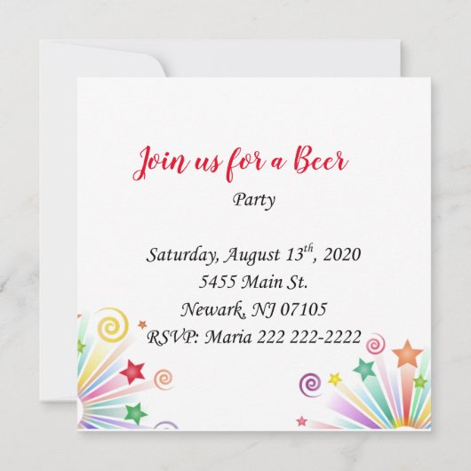 Invitation Beer Party Invitation (Dos)