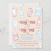 Invitation Beers Rustic Hand Drawn Whimsical Beer Birthday (Devant)