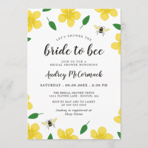Invitation Bees & Buttercups Doubler l'épouse d'abeilles