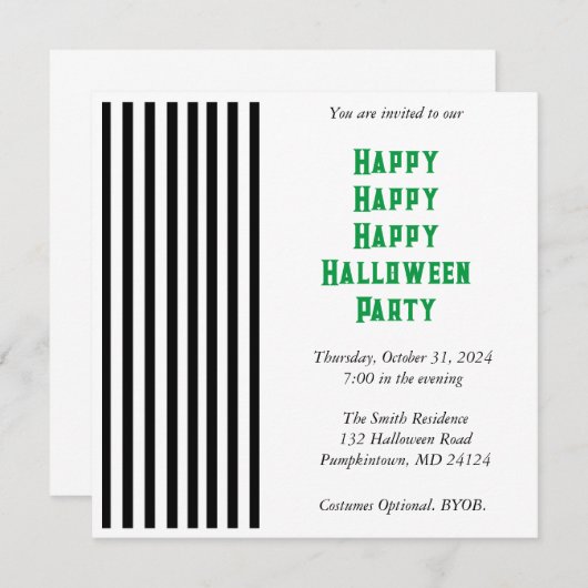 Invitation Beetlejus (Devant / Derrière)