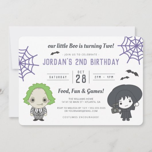 Invitation Beetlejus | Little Boo fête ses deux ans (Devant)