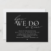 Invitation Before We Do, We Dine, Wedding Rehearsal Dinner (Devant)