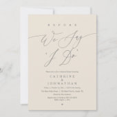 Invitation Before we say "I Do", Wedding Rehearsal Dinner (Devant)