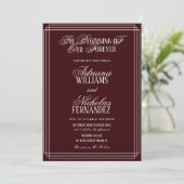 Invitation Beginning Of Our Forever Old Money Red Wedding (Debout devant)