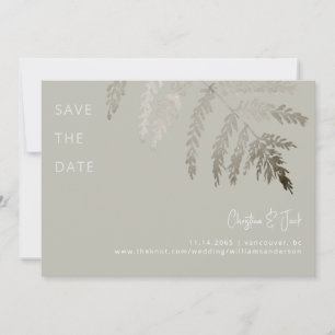 Invitation Beige Blanc Texte moderne Mariage Enregistrer la d