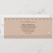 Invitation beige de Multi-Photo de diamants (Dos)