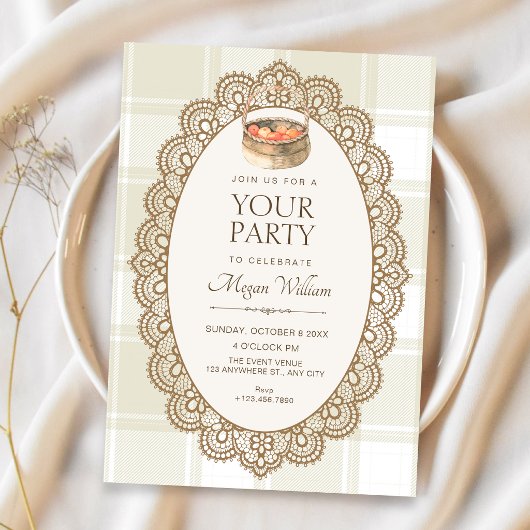Invitation Beige élégant