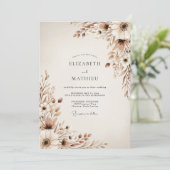 Invitation Beige Ethereal Botanical Wedding (Debout devant)