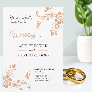 Invitation Beige floral