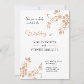 Invitation Beige floral (Devant)
