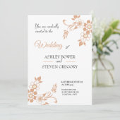 Invitation Beige floral (Debout devant)