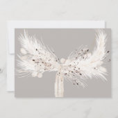 Invitation Beige Grey Blanc Floral Serez-Vous Ma Femme D'Accu (Dos)