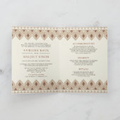 Invitation Beige Ikat All in One Anand Karaj Sikh Mariage (Intérieur)