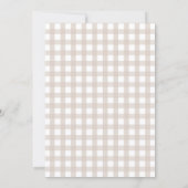 Invitation Beige Ivory Farm Party Gingham Birthday (Dos)