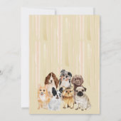 Invitation Beige jaune Brown Oh Chiens bébé (Dos)