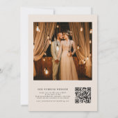 Invitation Beige & Mauve Tropical Flowers Bohemian Wedding (Dos)