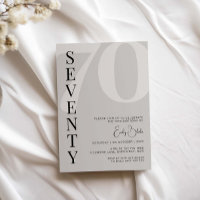 Beige minimaliste Soixante-dix-septième anniversai