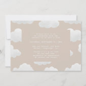 Invitation Beige naturel Oh Baby shower moderne design (Dos)