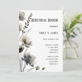 Invitation Beige Neutral Floral Wedding (Debout devant)