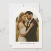 Invitation Beige Neutral Minimalist Photo Wedding (Dos)