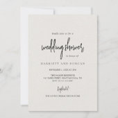 Invitation Beige neutre intemporel Elégant Mariage Douche (Devant)