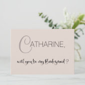 Invitation Beige Seras-tu ma proposition de domestique (Debout devant)