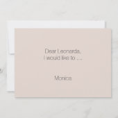 Invitation Beige Seras-tu ma proposition de domestique (Dos)