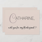 Invitation Beige Seras-tu ma proposition de domestique (Devant / Derrière)