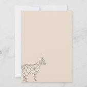 Invitation Beige Simple Line Animal Wild Chèvre (Dos)