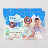 Invitation beigne bleu dégivrante Sweet One (Devant / Derrière)