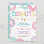 Invitation Beignet de douche de bébé de butées toriques et de (Devant / Derrière)