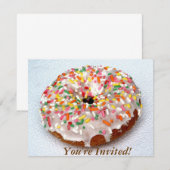 Invitation Beignet de fête (Devant / Derrière)