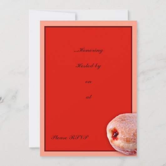 Invitation Beignet rempli par gelée (Dos)