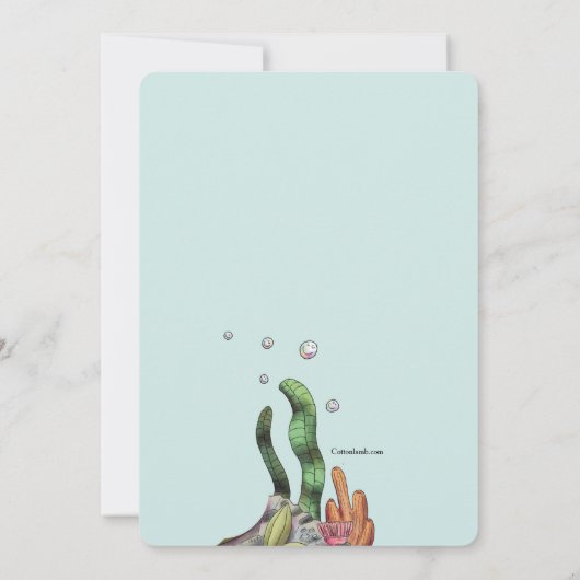 Invitation Bel anniversaire de sirène (Dos)